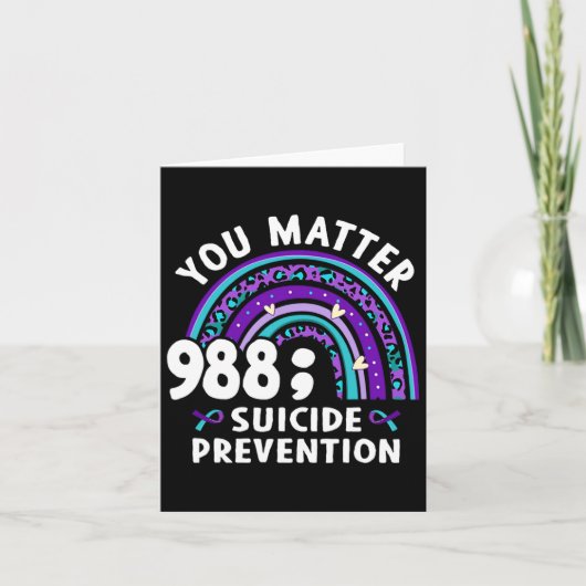 Rainbow You Problem 988 Zelfmoordpreventie Awarene Kaart (Voorkant)