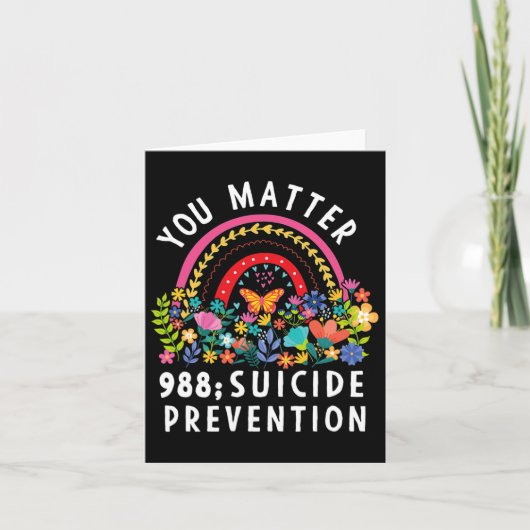 Rainbow You Problem 988 Zelfmoordpreventie Awarene Kaart (Voorkant)