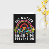 Rainbow You Problem 988 Zelfmoordpreventie Awarene Kaart (Gele Bloem)