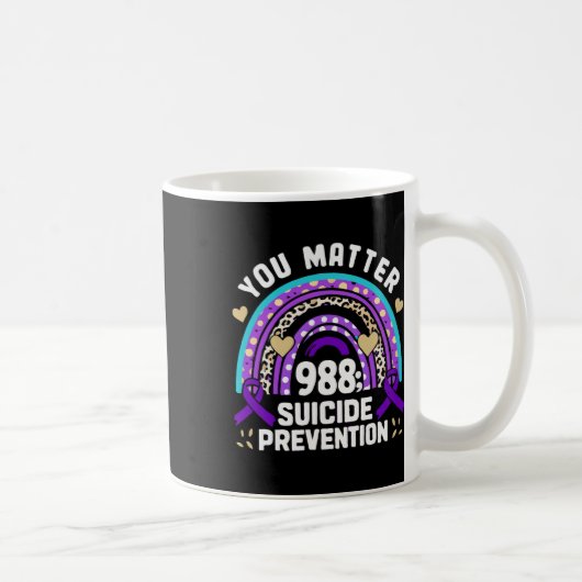 Rainbow You Problem 988 Zelfmoordpreventie Awarene Koffiemok (Rechts)