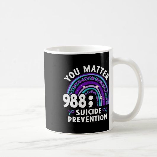 Rainbow You Problem 988 Zelfmoordpreventie Awarene Koffiemok (Rechts)