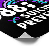 Rainbow You Problem 988 Zelfmoordpreventie Awarene Poster (Hoek)