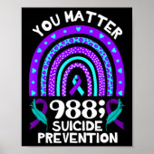 Rainbow You Problem 988 Zelfmoordpreventie Awarene Poster (Voorkant)