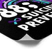 Rainbow You Problem 988 Zelfmoordpreventie Awarene Poster (Hoek)