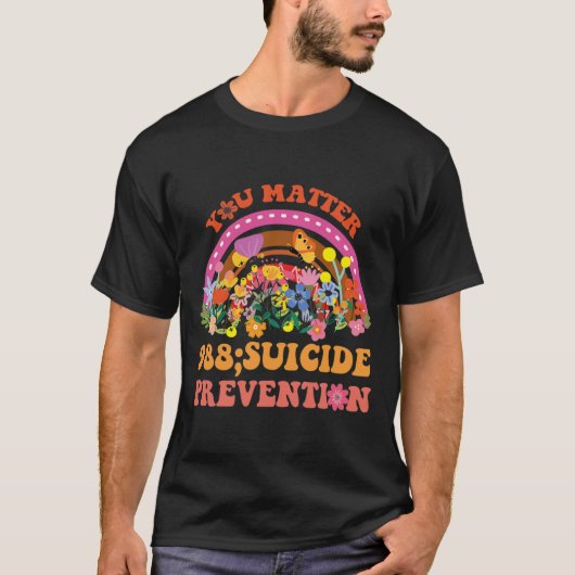 Rainbow You Problem 988 Zelfmoordpreventie Awarene T-shirt (Voorkant)