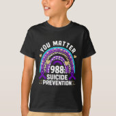 Rainbow You Problem 988 Zelfmoordpreventie Awarene T-shirt (Voorkant)