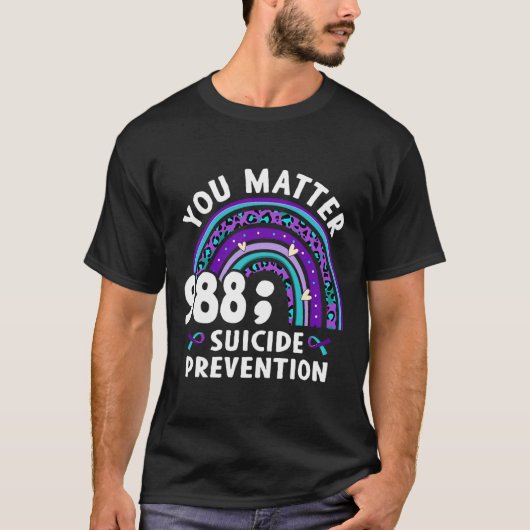 Rainbow You Problem 988 Zelfmoordpreventie Awarene T-shirt (Voorkant)