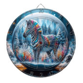 Rainbow Zebra Dartboard Dartbord (Voorkant)
