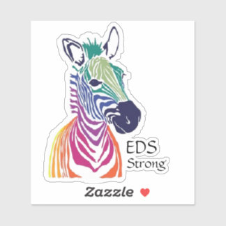 Rainbow-zebra, EDS-sterk Sticker