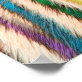 Rainbow Zebra Fine Art Poster/Afdruk Poster (Hoek)