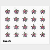 Rainbow Zebra Gymnastics Ronde Sticker (Vel)
