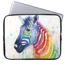 Rainbow Zebra-laptop Hoesje