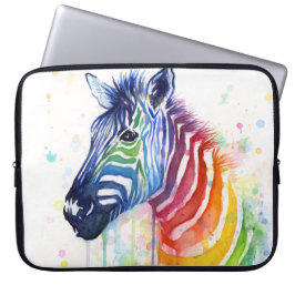 Rainbow Zebra-laptop Hoesje Laptop Sleeve