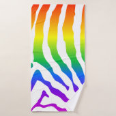 Rainbow Zebra Pattern Badhanddoek (Badhanddoek)