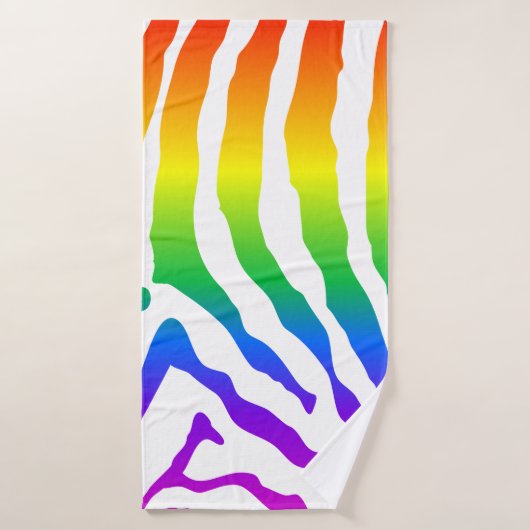 Rainbow Zebra Pattern Badhanddoek (Badhanddoek)