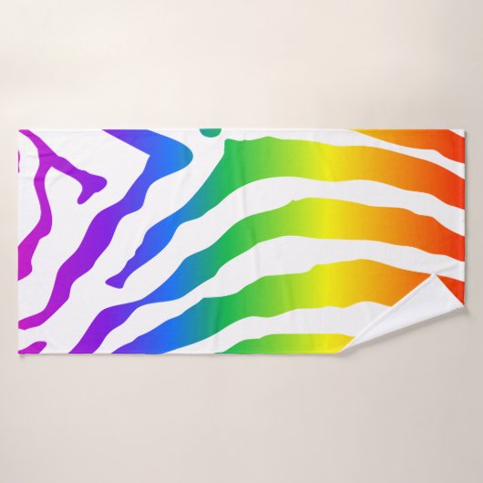 Rainbow Zebra Pattern Badhanddoek (Badhanddoek)