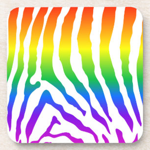 Rainbow Zebra Pattern Bier Onderzetter