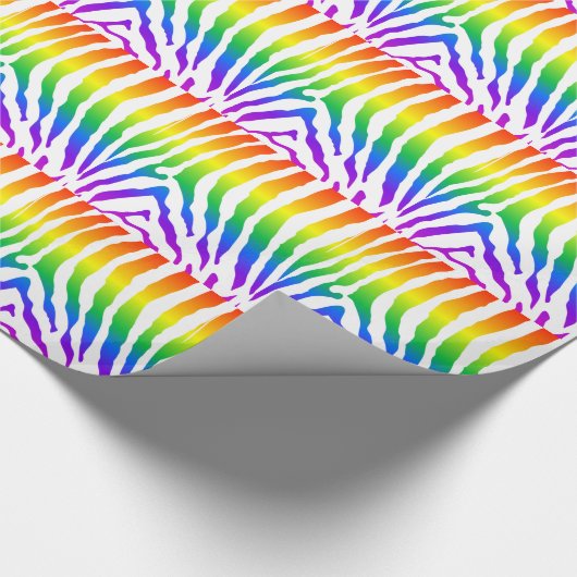 Rainbow Zebra Pattern Cadeaupapier (Hoek)