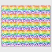Rainbow Zebra Pattern Cadeaupapier (Vlak)