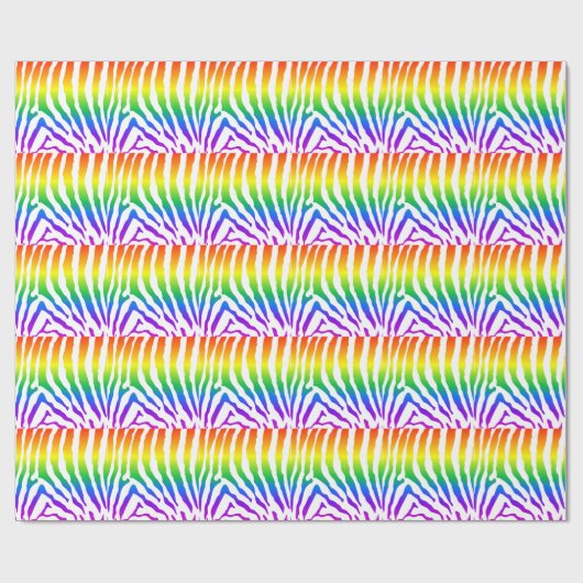 Rainbow Zebra Pattern Cadeaupapier (Vlak)