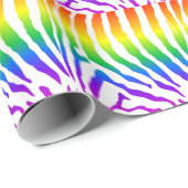 Rainbow Zebra Pattern Cadeaupapier (Rol Hoek)