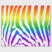 Rainbow Zebra Pattern Cadeaupapier (Vlak)