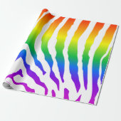Rainbow Zebra Pattern Cadeaupapier (Uitgerold)