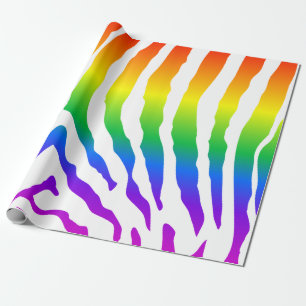 Rainbow Zebra Pattern Cadeaupapier