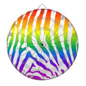 Rainbow Zebra Pattern Dartbord (Voorkant)