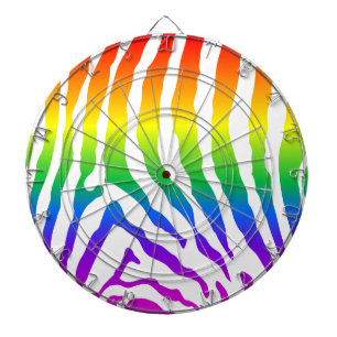 Rainbow Zebra Pattern Dartbord