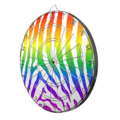 Rainbow Zebra Pattern Dartbord (Voorkant Rechts)