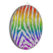 Rainbow Zebra Pattern Dartbord (Voorkant Links)