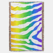 Rainbow Zebra Pattern Deken (Voorkant Verticaal)
