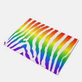 Rainbow Zebra Pattern Deurmat (Schuin)
