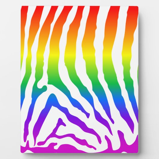 Rainbow Zebra Pattern Fotoplaat (Voorkant)