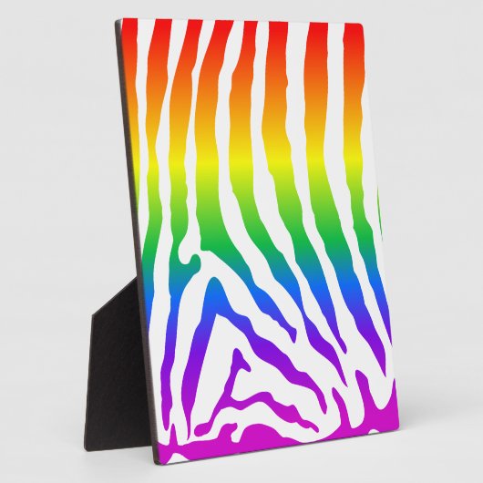 Rainbow Zebra Pattern Fotoplaat (Zijkant)