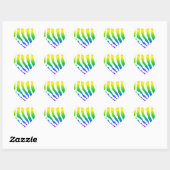 Rainbow Zebra Pattern Hart Sticker (Vel)