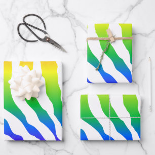 Rainbow Zebra Pattern Inpakpapier Vel