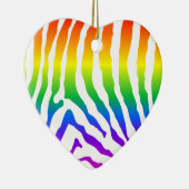 Rainbow Zebra Pattern Keramisch Ornament (Rechts)