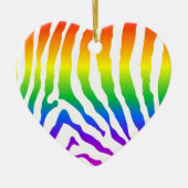 Rainbow Zebra Pattern Keramisch Ornament (Voorkant)