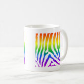 Rainbow Zebra Pattern Koffiemok (Voorkant rechts)