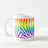 Rainbow Zebra Pattern Koffiemok (Links)