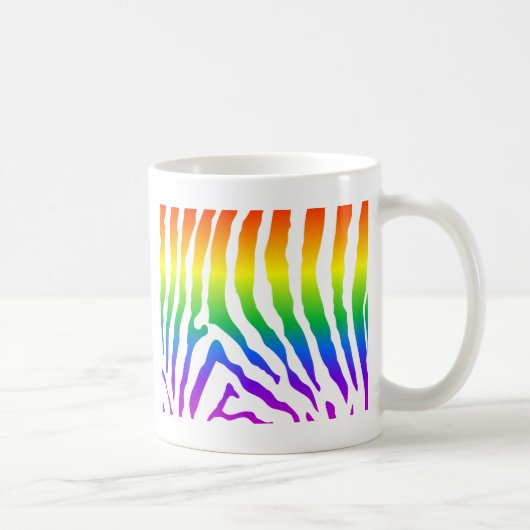 Rainbow Zebra Pattern Koffiemok (Rechts)