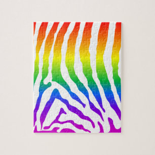 Rainbow Zebra Pattern Legpuzzel