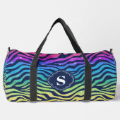 Rainbow Zebra Pattern Monogrammed Plunjezak (Voorkant)