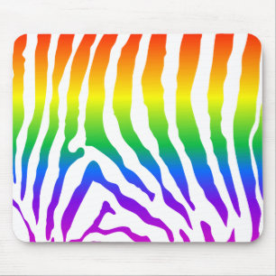 Rainbow Zebra Pattern Muismat