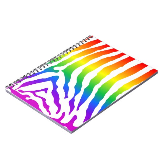 Rainbow Zebra Pattern Notitieboek (Linkerzijde)