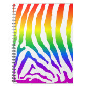 Rainbow Zebra Pattern Notitieboek (Voorkant)
