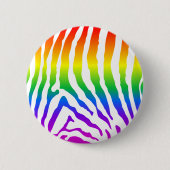 Rainbow Zebra Pattern Ronde Button 5,7 Cm (Voorkant)