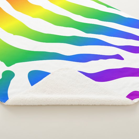 Rainbow Zebra Pattern Sherpa Deken (3/4)